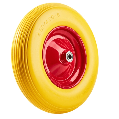 Rueda maciza de carretilla anti-pinchazos 120 Kg diametro 35 Amarillo