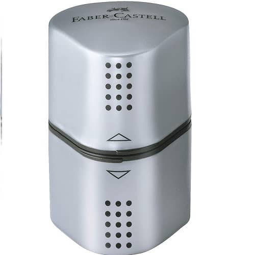 Sacapuntas con deposito triple agujero  Gris
