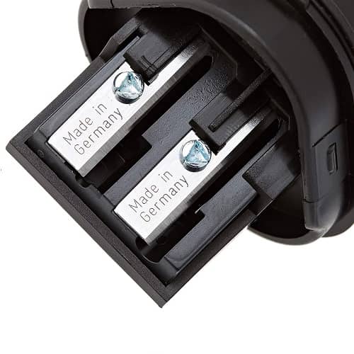 Sacapuntas con deposito triple agujero  Gris