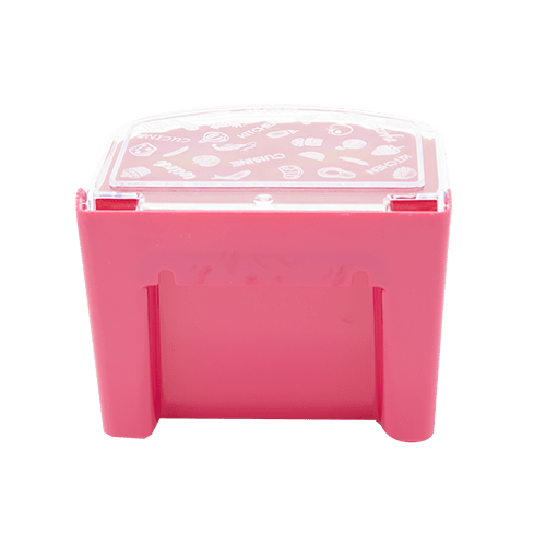 Salero plastico con tapa  Rosa