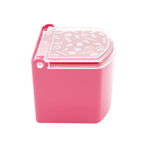 Salero plastico con tapa  Rosa