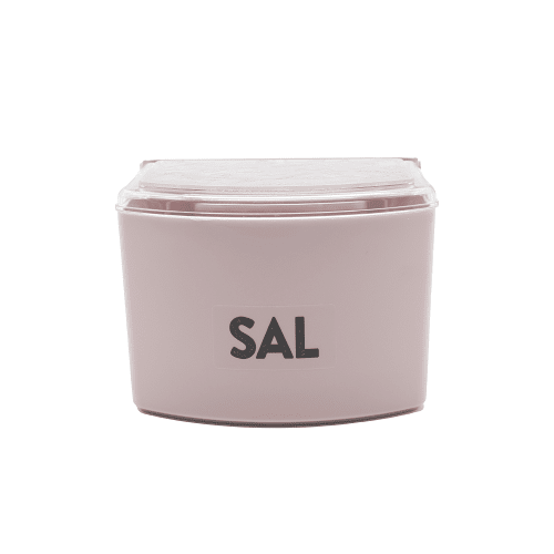 Salero plastico con tapa  Rosa claro