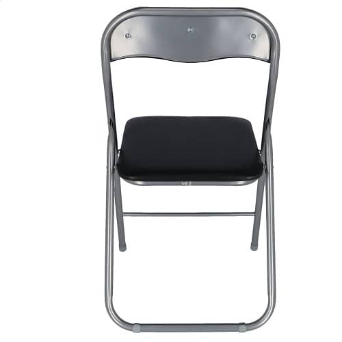 Silla plegable metalica  Negro