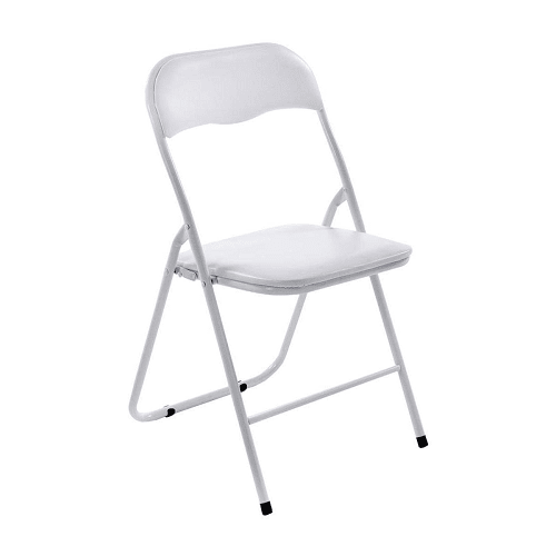 Silla plegable metalica  Blanco