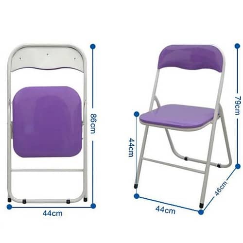Silla plegable metalica  Negro