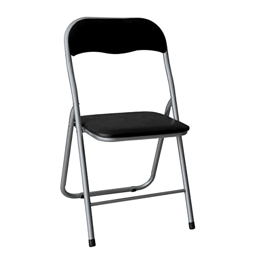 Silla plegable metalica  Negro