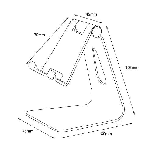 Soporte de sobremesa para telefono-tablet  Gris