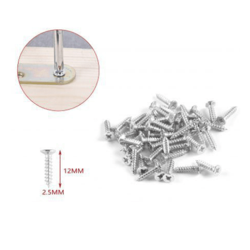 Tornillo madera aglomerado cabeza fresada acero (100 uds) 2.5x12 mm Gris