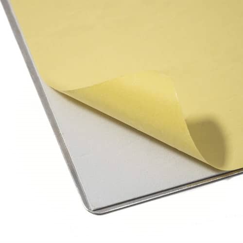Señal adhesiva Aseos Hombres Acero inoxidable 12x12 cm  Gris