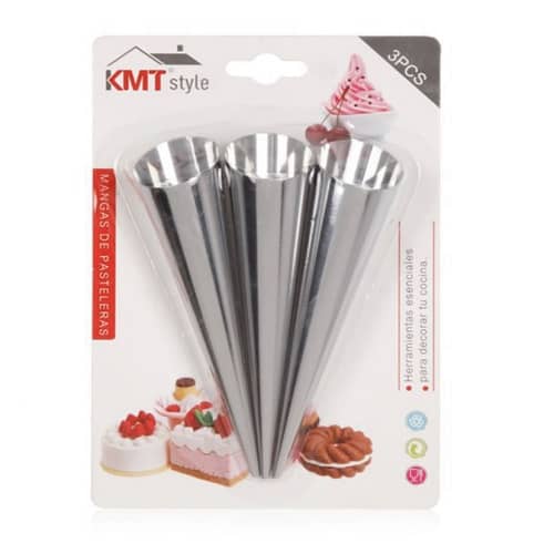 Boquilla reposteria redonda 14 cm (3 uds)  Gris