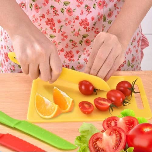 Cuchillo cocina plastico 30 cm  Multicolor
