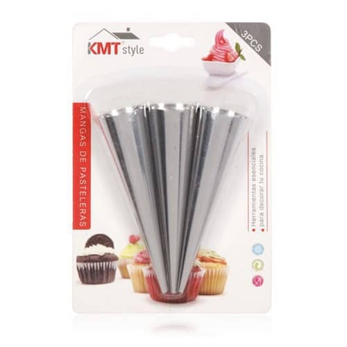 Boquilla reposteria redonda 12 cm (3 uds)  Gris