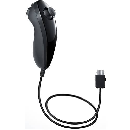 Nunchaku compatible con Nintendo Wii Joystick  Negro