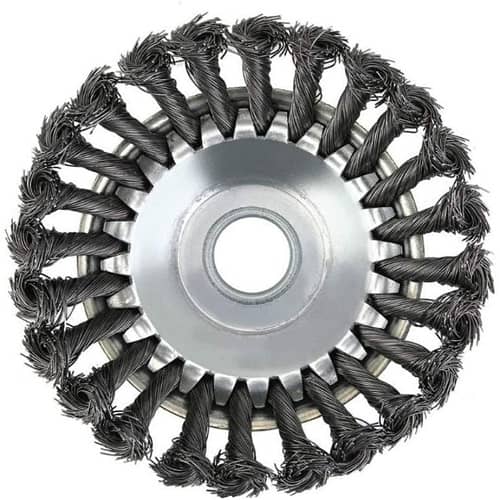Rueda cepillo de acero trenzado 150 mm