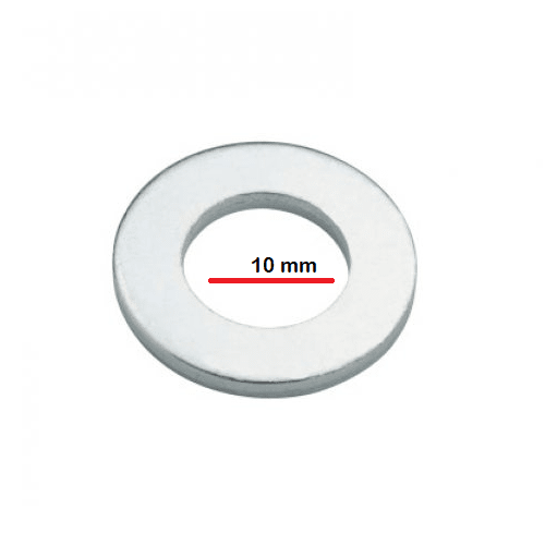 Arandela plana M10 diametro interior (24 uds) 10 mm Gris