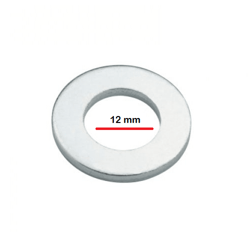 Arandela plana M12 diametro interior (10 uds) 12 mm Gris