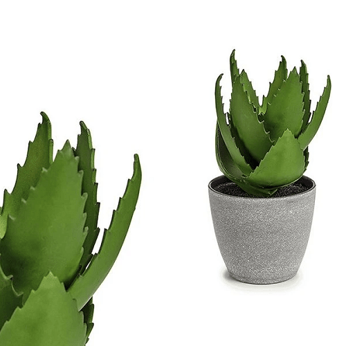 Planta de plastico aloe vera grande 23 cm Verde