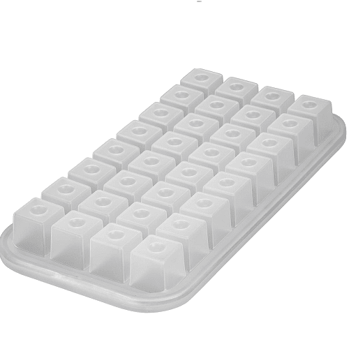 Molde para Cubitos de Hielo plastico para 32 uds  Blanco