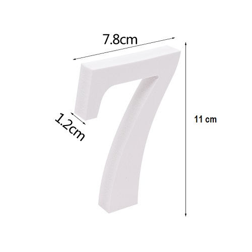 Numero 5 madera decorativo 11 cm  Blanco