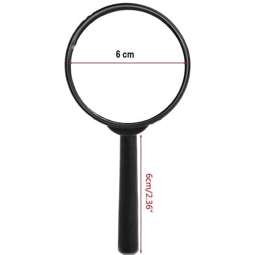 Lupa de mano plastico 60 mm Negro