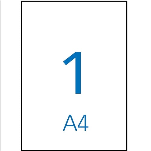 Etiquetas adhesivas imprimibles 210 x 297 mm 100 hojas  Blanco