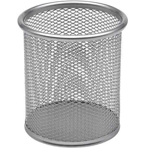 Portalapices redondo de metal  Gris