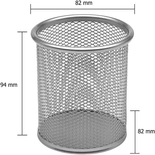 Portalapices redondo de metal  Gris