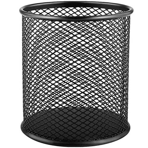 Portalapices redondo de metal  Negro
