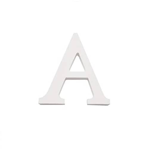 Letra A madera decorativo 11 cm  Blanco