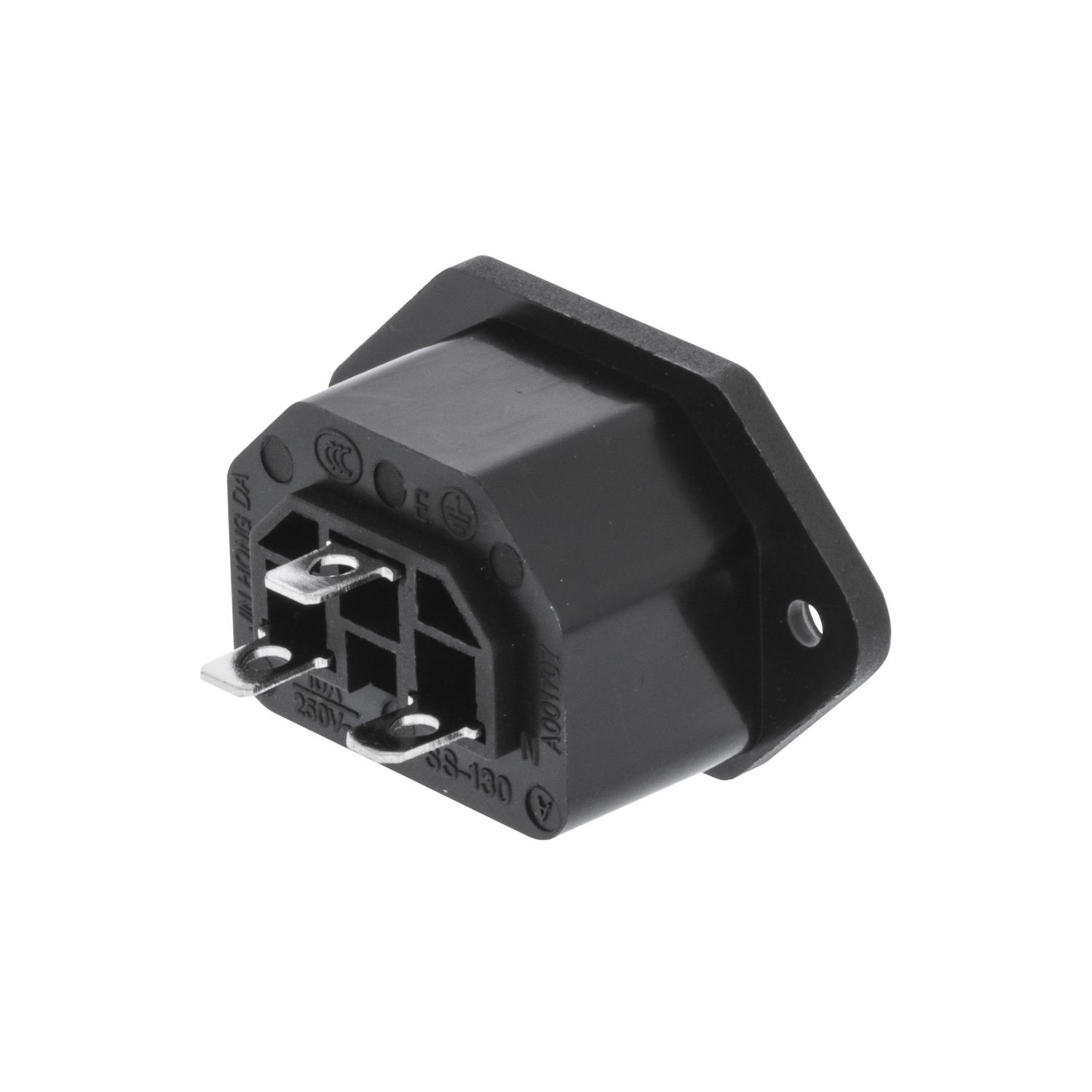 Conector de alimentacion C13 AC hembra  Negro 10 A