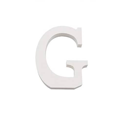 Letra G madera decorativo 11 cm  Blanco