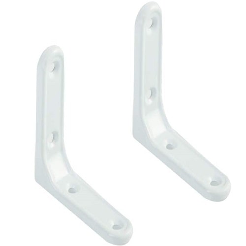 Escuadra de angulo metalica (2 uds) 75x75 mm Blanco