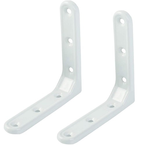 Escuadra de angulo metalica (2 uds) 100x100 mm Blanco