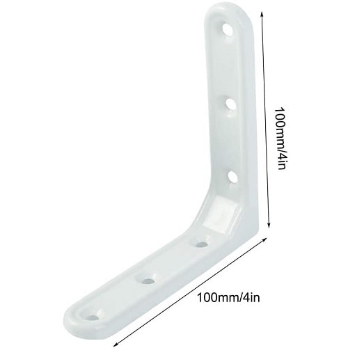 Escuadra de angulo metalica (2 uds) 100x100 mm Blanco