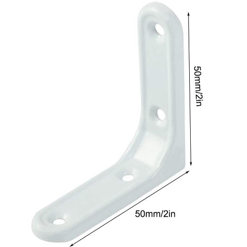 Escuadra de angulo metalica (2 uds) 50x50 mm Blanco
