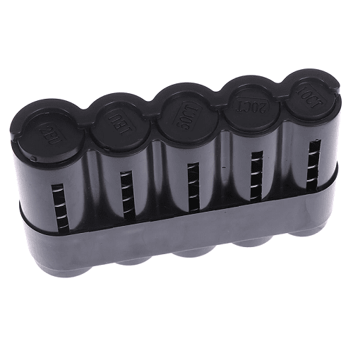 Portamonedas Compacto con clasificador de 5 monedas  Negro