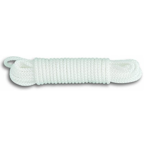Cuerda de polipropileno trenzada 10 Metros 8 mm Blanco