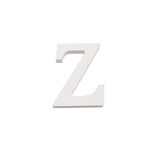 Letra Z madera decorativo 11 cm  Blanco