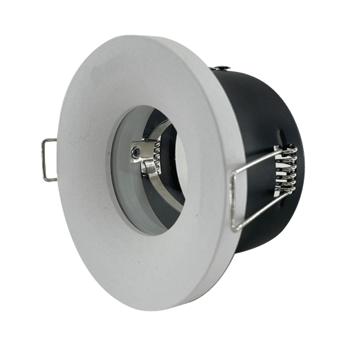 Aro empotrable para bombilla dicroica fijo exterior  Blanco