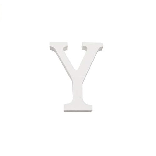 Letra Y madera decorativo 11 cm  Blanco