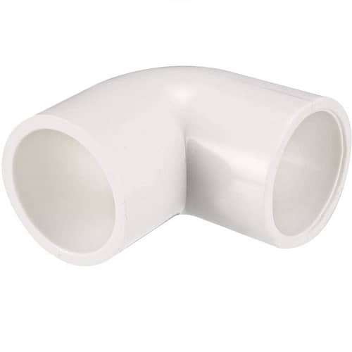 Adaptador acoplamiento tubo PVC 90 grados 20 mm Blanco