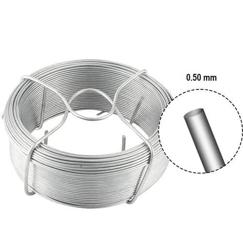 Alambre de Hierro Galvanizado Rollo 0.5 mm 100 M Gris