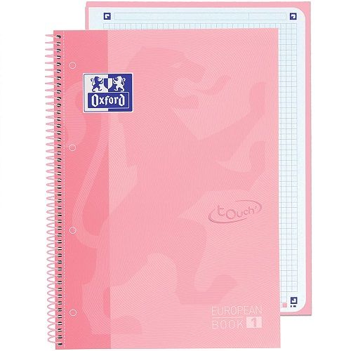 Cuaderno Oxford Microperforado A4 cuadricula - 80 Hojas  Rosa claro