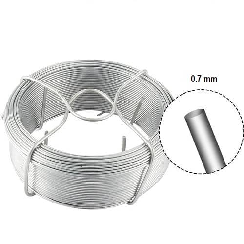 Alambre de Hierro Galvanizado Rollo 0.7 mm 12 M Gris