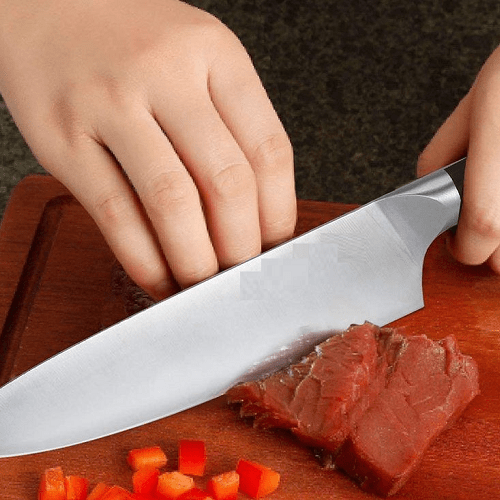 Cuchillo cocinero acero inoxidable 34 cm Negro