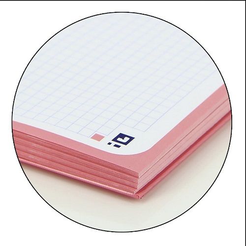 Cuaderno Oxford Microperforado A4 cuadricula - 80 Hojas  Rosa claro