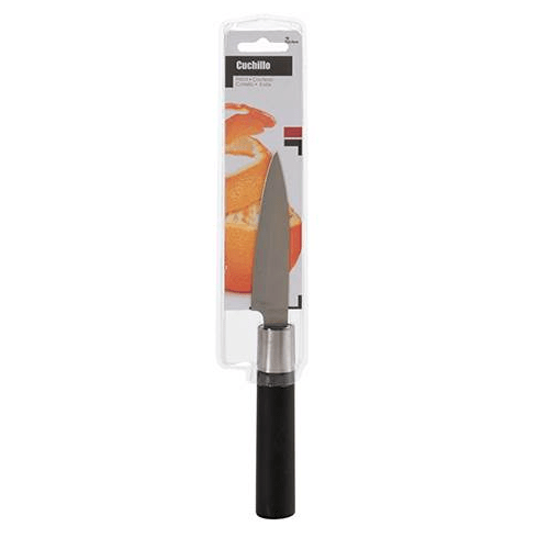 Cuchillo verduras pelador acero inoxidable 21 cm Negro