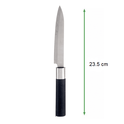 Cuchillo cocina acero inoxidable 23 cm Negro