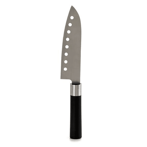 Cuchillo santoku para cocina 30 cm Negro
