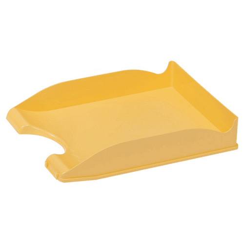 Bandeja escritorio organizador documentos plastico  Amarillo claro